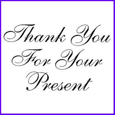 You can order Thank You For Your Present was £7.50