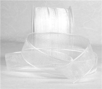 You can order White 15mm Organza Ribbon